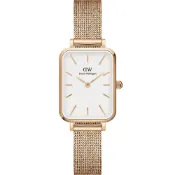 Daniel Wellington DW Quadro系列 極簡美學方形米蘭帶女錶-玫瑰金框 DW00100431