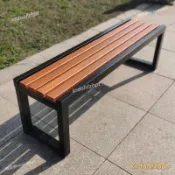 👍店長推薦 品質穩定👍公園椅長椅戶外休閒凳子防腐木排椅庭院休息長凳子室外塑木長條凳 OEFB