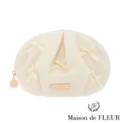 Maison de FLEUR 公主蝴蝶結緞帶迷你抓摺手拿包(8A42FJJ1300)