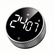 LED大螢幕旋鈕計時器(三擋音量 電子計時 發光 螢光 夜光 廚房 定時器 倒計時器 提醒器 烹飪)