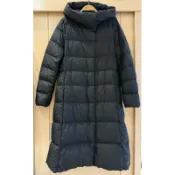 專櫃品牌 Uniqlo 優衣庫 長版連帽羽絨大衣外套（女）M號