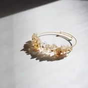 陽光下的雛菊-碎石黃水晶手環