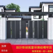 💥客製化💥【支援師傅丈量與安裝】摺疊大門伸縮無軌道電動鋁合金懸浮 定製 庭院別墅鋁藝車庫戶外農村