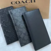 美國代購COACH 男用對折手拿錢包 長夾男 零錢袋 皮夾 錢包 送禮