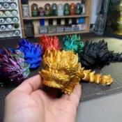 【3D列印關節可動醒獅公仔】 醒獅3D列印模型 舞獅可動公仔 國潮桌上擺件 關節可動獅子模型 中國風文創玩偶