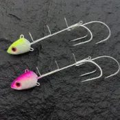 三個鉤40克60克80克天亞帶魚鉤拋投三鉤改裝刀魚鉛頭鉤夜光小天亞