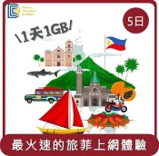【HOTAI購】【DJB】桃苗選品—菲律賓 上網卡 sim卡 5天 每日1GB降速吃到飽