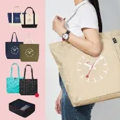 【MONDAINE 瑞士國鐵】Knirps德國紅點 聯合品牌 帆布袋/收納袋/購物袋/旅行用包袋/托特包(多款可選 送禮)