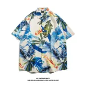  夏威夷襯衫套裝男 夏季度假休閒短袖海灘花襯衫 東南亞穿搭襯衫