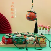【低價】26年新款掛飾香包香囊柿柿如意手工製作布藝艾草成品吊飾活動禮品-KK嚴選