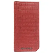 【DOKODEMO】Jimmy Choo 標誌壓花皮革RED長皮夾，對折長皮夾，紅色，0364 [二手] JIMMY CHOO