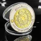【小可熱銷】歐美西方塔羅牌許願鍍銀幣日月星座紀念幣30mm硬幣