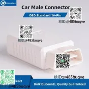 obd檢測儀汽車故障解碼器首機藍版診斷儀盒子16針插頭公頭歪殼