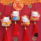 招財貓刺繡 香包DIY材料包香囊手作減壓材料包吊飾手作禮物掛飾手做材料包掛件刺繡diy勞作材料包