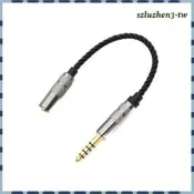 臺灣現貨[SzluzhenfbTW] 4.4mm 平衡公對 3.5mm 立體聲母適配器電纜,延長線,便攜式,高級,替換,
