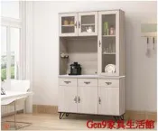 蘆洲巨林家具館..艾芮兒鋼刷白4尺岩板碗盤櫃(全組)(木心板)-SB#824-1..台北地區免運費!!
