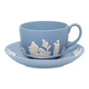 正版英國皇室精品 Wedgwood 著名經典絕版 Jasper 碧玉 藍底白浮雕 杯盤 國際收藏家高評價高增值藝術品