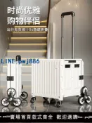超值好物館 【台灣公司 可打統編】買菜小拉車家用折疊購物車取快遞小推車拖車手拉車便攜輕便拉桿車