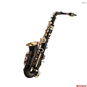 降E中音薩克斯風 82Z鍵型 黃銅漆金黑色 含便攜箱+手套+清潔布+毛刷+薩克斯頸帶+一盒哨片（毛刷&清潔布顏色隨機）
