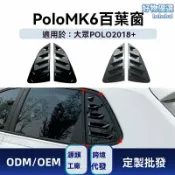 檸檬精選屋 【運動改裝】大眾Polo三角窗 車窗飾條 百葉窗 車貼 改裝件 專車專用 黑化設計 免打孔安裝 適用於2018+ MK6車型
