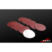 機械蠻牛『25mm 1吋 魔鬼氈 砂紙片20入 植絨砂紙 自黏式 電動雕刻機 砂紙盤 打磨 拋光盤