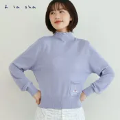 a la sha 木耳高領排釦針織外套