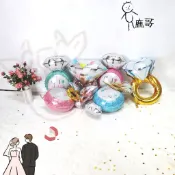 鑽戒氣球 鋁箔氣球 派對 鑽石鋁膜氣球 戒指氣球 婚宴 派對 立體造型氣球 彩色氣球 情侶 結婚 造型氣球 情人節 告白