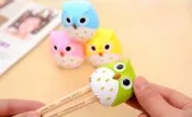 【晴晴百寶盒】雙頭貓頭鷹削鉛筆 萌物 可愛文具 獎品 生日禮物 A090
