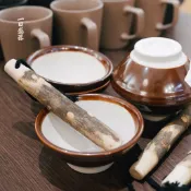 【一日盛器】日本製研磨缽磨棒組 芝麻研磨缽 胡椒研磨缽 擂缽 研磨器 香料研磨缽 搗蒜缽 陶瓷研磨碗 日本餐具