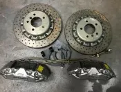 寶馬BMW Z4改裝剎車卡鉗355MM 碟盤 金屬油管 適用E87 E89 E90 E92 9.9成新 【益和輪胎】