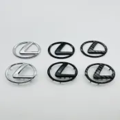 適用於LEXUS淩志方向盤標Logo I 方向盤卡扣車標改裝貼標 IS ES NX RX LS方向盤中心標誌Q
