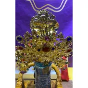 柳絲金色水鑽 武盔 施華洛斯奇 關聖帝君神帽7吋頭圍 關聖帝裙帽 水鑽神明帽 武聖關公帽 文衡帝君帽 關公帽