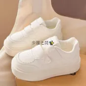 女款厚底麵包鞋 增高鞋底 魔鬼氈設計 韓系風格 秋季穿搭 日常休閒 運動穿搭 日常外出 休閒鞋款 日常休閒穿搭g