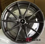  【超前輪業】編號(321) 全新 類RAYS G25 18吋鋁圈 5孔100 108 114 112 亮灰底車邊