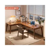 (店+)可開發票 書桌家用實木轉角拐角L型卧室書房辦公小戶型工作台式電腦大桌子