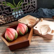 ❄️聊聊❄️木質立體饅頭模具 3D立體壽桃模具 麵食米粿蛋糕模具 饅頭模具 壽桃模具 模具 烘焙用具 烘焙