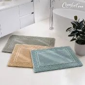【Comfort+舒適家】3D編織記憶綿吸水地墊-銀灰/亞麻/蒼藍/霧灰/珍珠白(瞬吸水/記憶眠/保暖保溫)