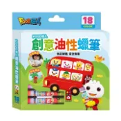 【灰熊iREAD】創意油性蠟筆-FOOD超人 風車圖書