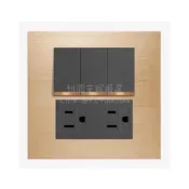 (店+)JYE中一❤️摩登金-雙聯3開關1插雙接地插座蓋板組_JY-MN4355-MRD