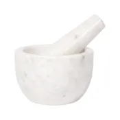 DANICA Heirloom大理石磨搗組(雲白11.5cm) / 研磨缽 磨藥機 搗泥器 杵臼 搗缽
