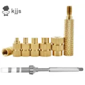 加熱套裝插入工具 M2-M8 熱熔黃銅滾花嵌入式插入尖端適配器 TS100/TS101 烙鐵