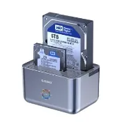 【GODO】USB3.0 Gen1 2.5/3.5吋SATA SSD硬碟拷貝機 雙槽移動硬碟外接盒 外置外接硬碟轉接盒 桌機筆電對拷機