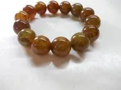 【采鑫坊】AAA級黃龍麟天珠手鍊~16mm~麟片血紋分明色澤品相極佳~