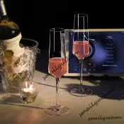 🔥齣廠價 紅酒杯 高腳杯🎀 香檳杯 香檳杯高顏值玻璃高腳杯雞尾酒葡萄酒杯家用水晶杯子微醺套裝酒杯
