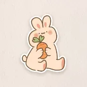小兔子與小胡蘿蔔 — 貼紙