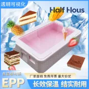 可開發票 保溫箱 環保EPP高密度保麗龍 營業用擺攤食物展示盒 透明蓋泡沫箱 冷藏箱 保鮮箱 冷暖雙用