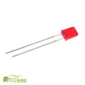 (ic995) LED燈 發光 二極管 二極體 DIP 方型 2x5x7mm 紅發紅 (長腳) 壹包10入 #8371