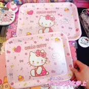 ✨臺灣出貨✨卡通helloKitty凱蒂貓水果盤客廳茶几托盤兒童餐盤大茶盤糖果盤子