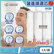 (2袋6入超值組)日本sp sauce-蓮蓬頭專用替換濾芯3入/袋-E-0878 (本品不包含蓮蓬頭需加購,型號E-0880蓮蓬頭適用,淋浴龍頭專用濾棉,花灑濾材補充包,拋棄式過濾棉)