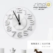 幾何造型35大尺寸光合印象壁掛式時鐘 dayneeds 掛鐘 大鐘面 時鐘 金屬指針 數字時鐘 靜音掃秒